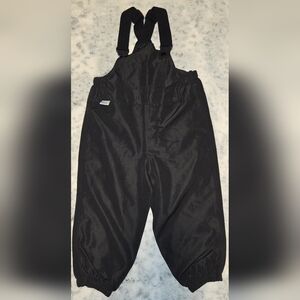 Jan & Jul Black Rain and Mud Bib Overalls 2T